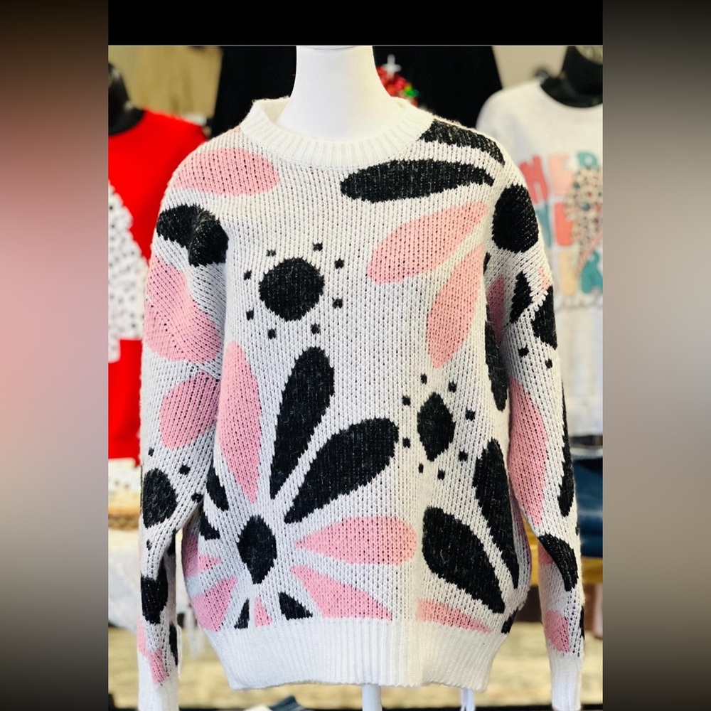 Ink Petal Symphony Sweater